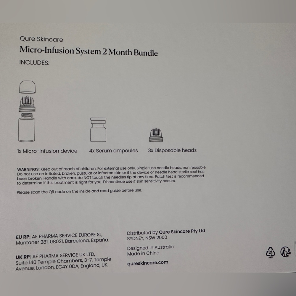 Qure Micro Infusion Facial System - 2 month bundle - Picture 2 of 2